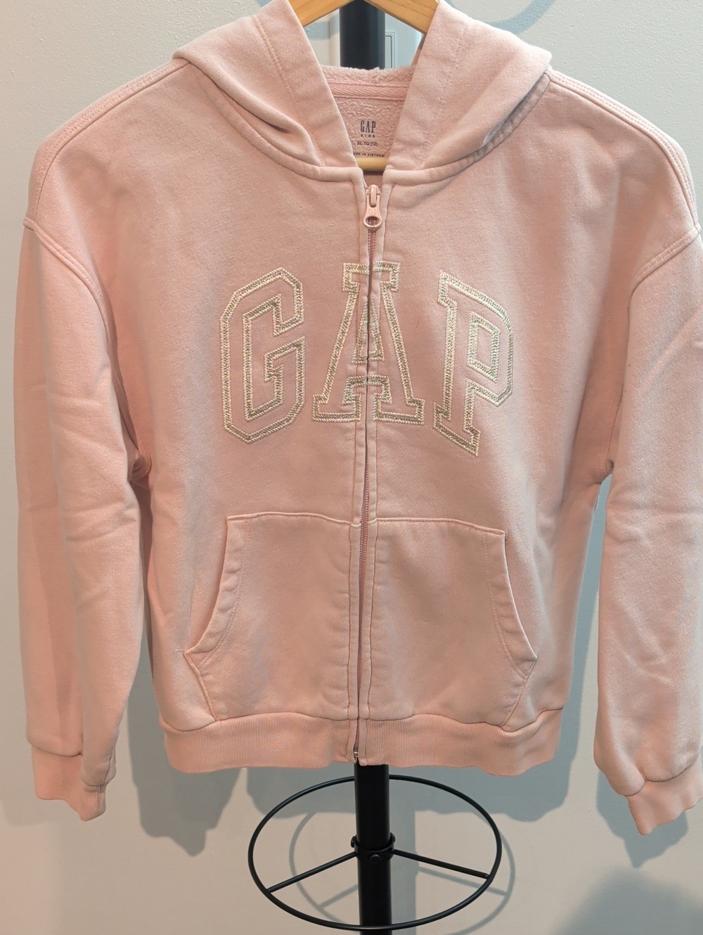 GAP Light Pink Hooded Zip-Up Sweatshirt